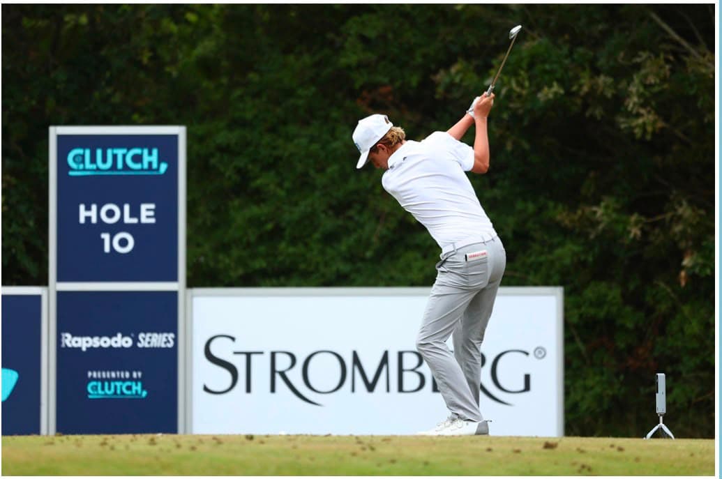 Seb Creaser tee shot, Clutch Pro Tour