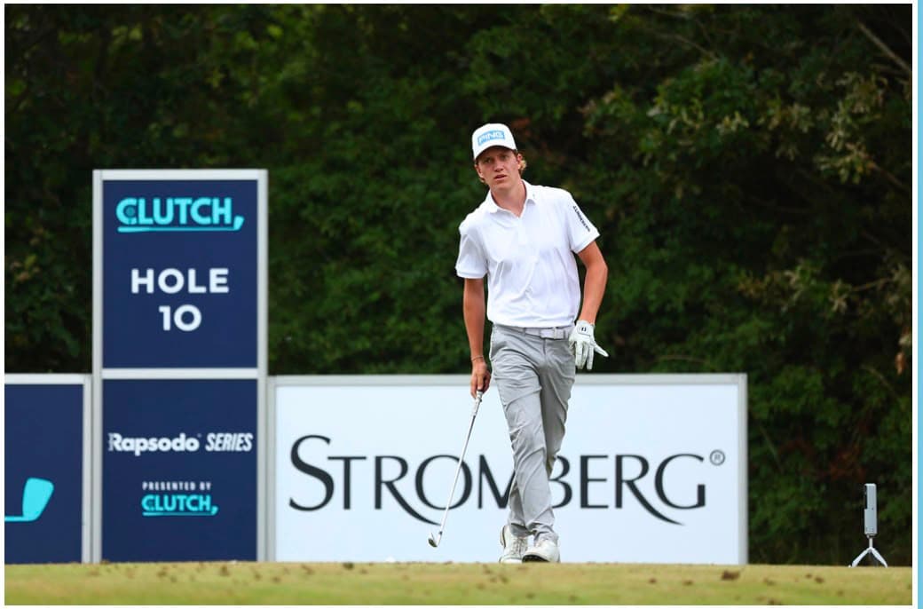 Seb Creaser on the tee
